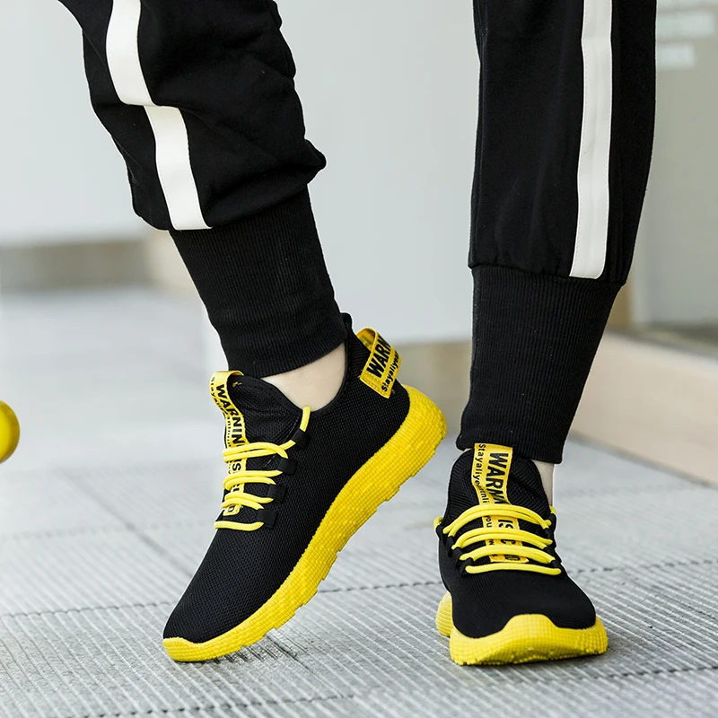 Men Sneakers 2021 New Breathable Lace Up Men Mesh Shoes Fashion Casual No-slip Men Vulcanize Shoes Tenis Masculino
