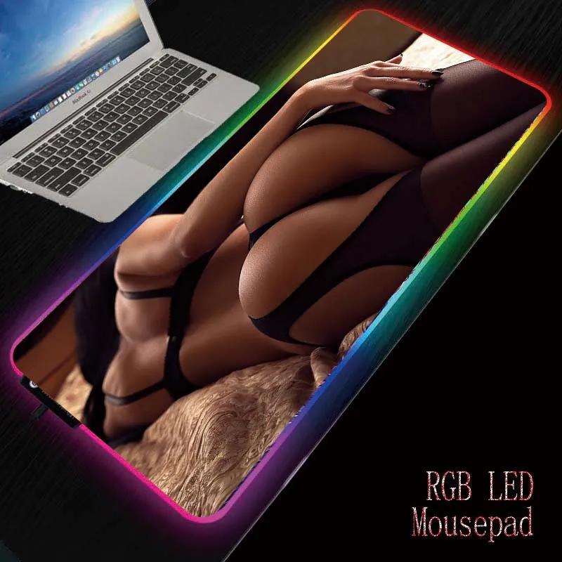 Сексуальный коврик для мыши Mairuige девочек игровой с RGB подсветкой большой