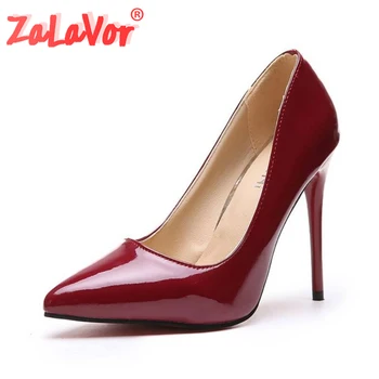 

ZALAVOR 8 Colors Ladies Thin High Heel Shoes Pointed Toe Pumps Shoes Shallow Fashion Slip On Office Lady Footwear Size 35 -44