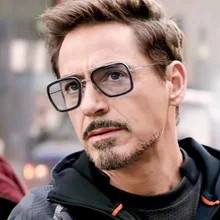 Модные мужские солнцезащитные очки Tony Stark, Мстители 3, Железный человек, квадратные очки, оправа, Человек-паук, Эдит, оптическая оправа, RX216