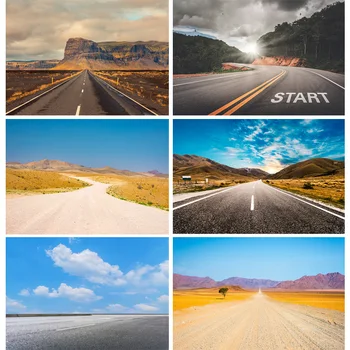 

SHENGYONGBAO Vinyl Custom Photography Backdrops Road Scenery Theme Photography Background 20213RD-01