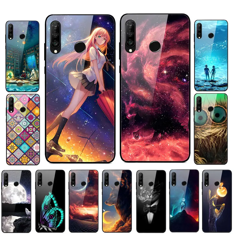 Чехол для Huawei P30 Lite чехол из закаленного стекла жесткие телефонные чехлы 256 ГБ