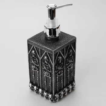 

460ml square crypt skull hand washing liquid bottled resin storage punk European and American personality