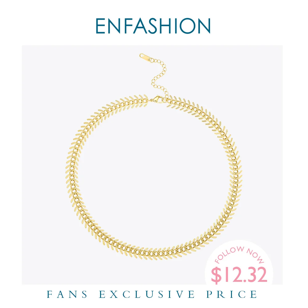

ENFASHION Punk Fancy Chain Necklace Women Stainless Steel Gold Color Centipede Choker Necklace Party Fashion Jewelry 2020 P3074