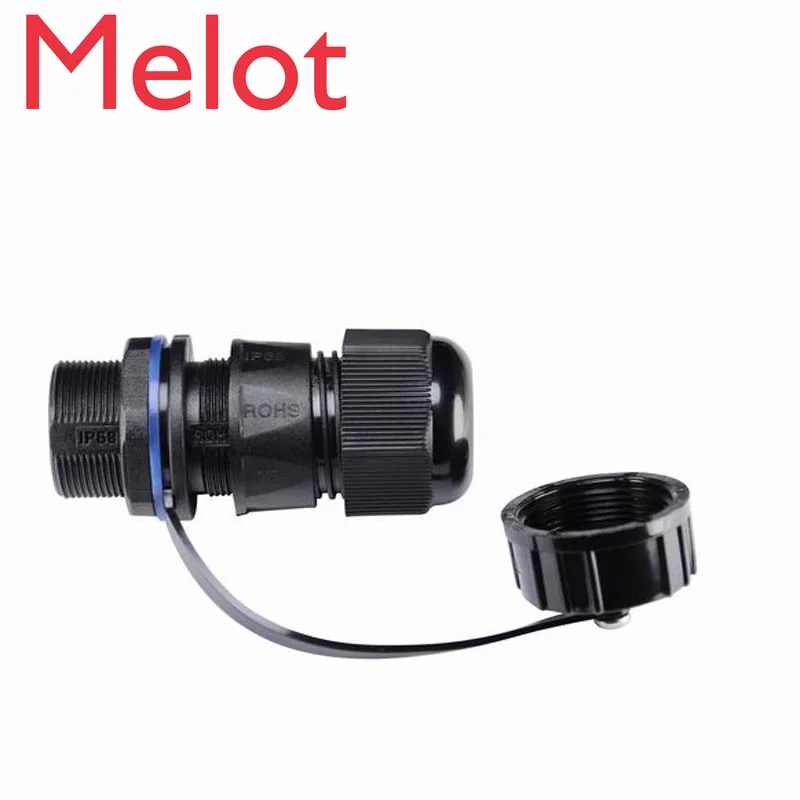 

Network Lan Rj45 M20 F/F singe head IP68 waterproof wire connector socket panel mount with cover 10pcs