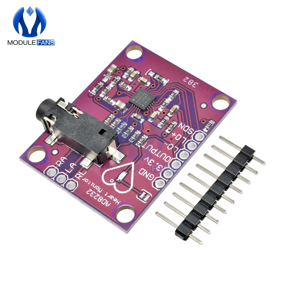 AD8232 одиночный монитор сердечного ритма ЭКГ Developemt плата модуль для Arduino совместимый Diy комплект электронный модуль платы блока программного управления