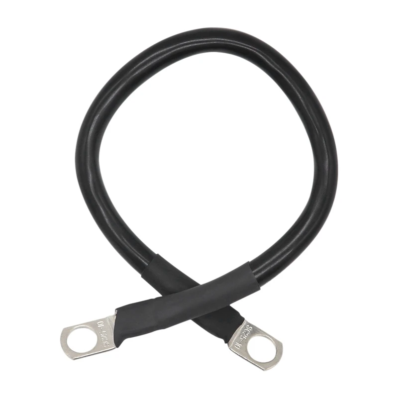 1 Foot 4 AWG Battery Cable Wire with 3/8 inch Ring Terminals Universal