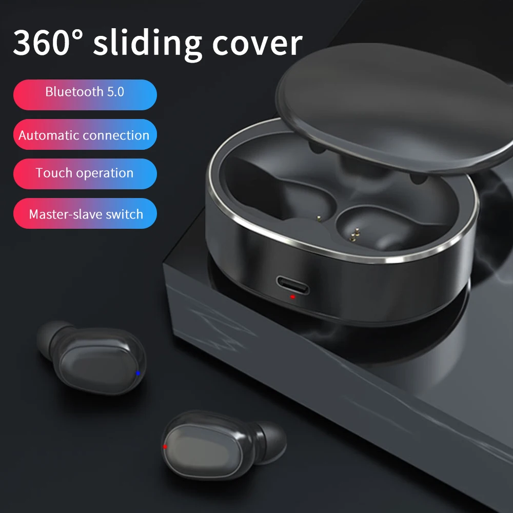 

5.0 Bluetooth Earphone Smart Touch TWS Earbuds Mini Wireless Auto Paring Stereo Sport Earphones HD Call Earbuds Support Siri