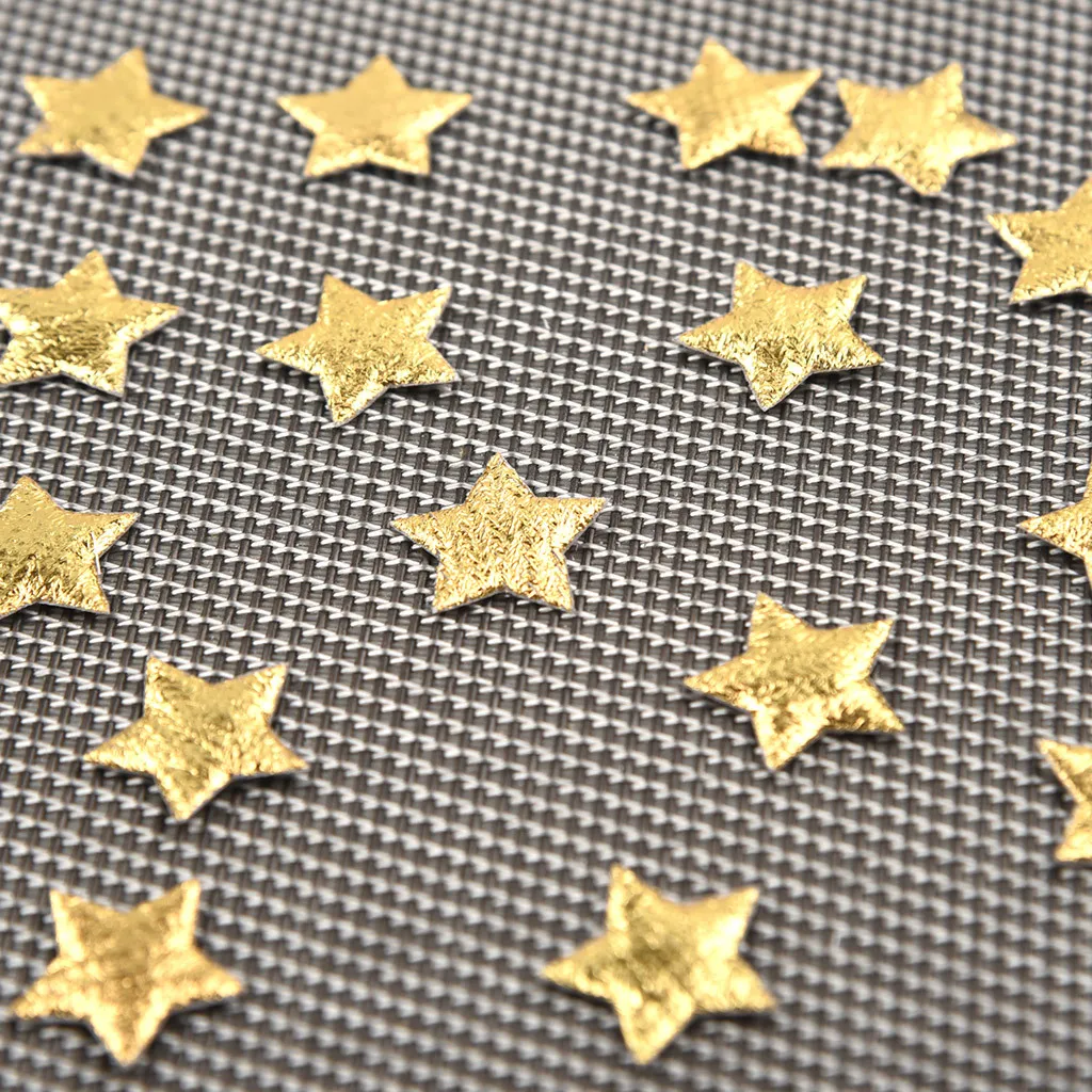 100PCS Gold Silver Cloth Christmas Star Confetti 2cm Living Room Decor Navidad Ornament Xmas Party DIY Crafts Accessories christmas ornaments