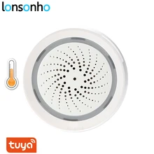 Lonsonho беспроводная Wifi Сирена Смарт Sirena Alarma с датчиком температуры и влажности 3 в 1 Tuya Smart Life APP