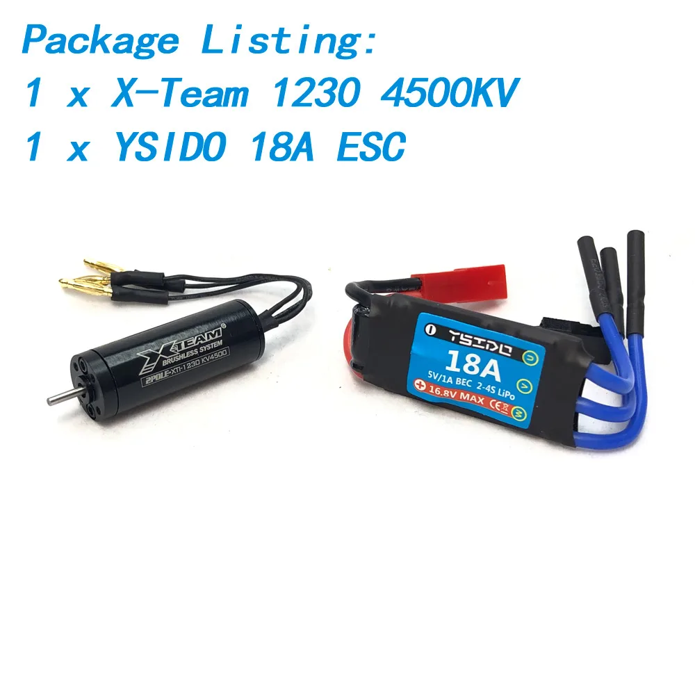 X-TEAM 1222 1230 4500KV 11000KV Mini Brushless Motor 18A ESC