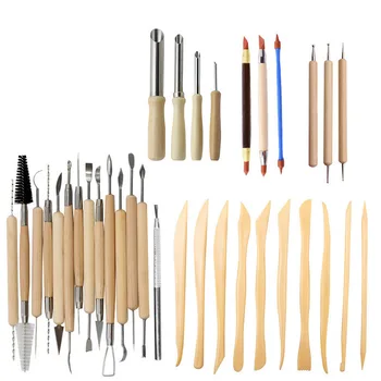

Sculpture Tools kits pottery Smoothing Wax Carving Ceramic Sculpting polymer clay Trimming Modelling Tool 31pcs/sets