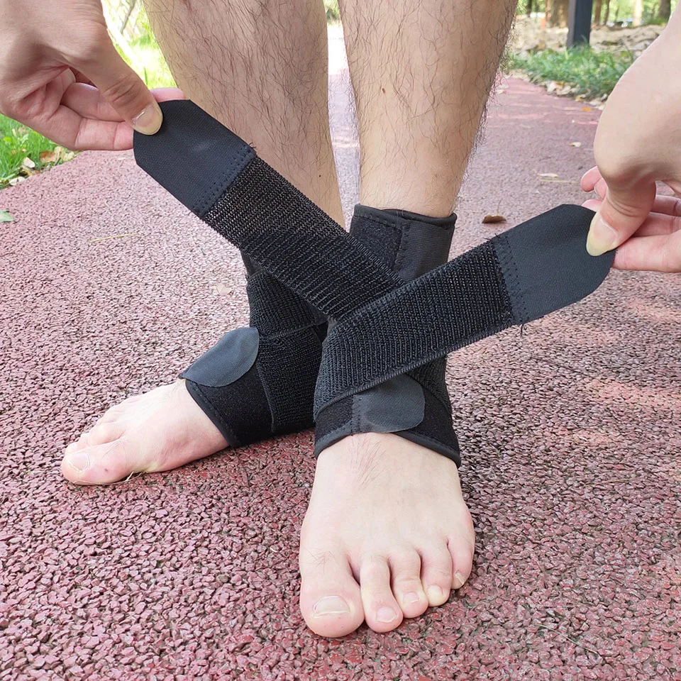 Supporto for cavigliera di Sicurezza Gym Gym Running Protezione Piedi Bandaggio Piedi Elastico Brace Brace Black Band Anti-Slip Sport Sport Assistenza Fitness Color : A, Size : S