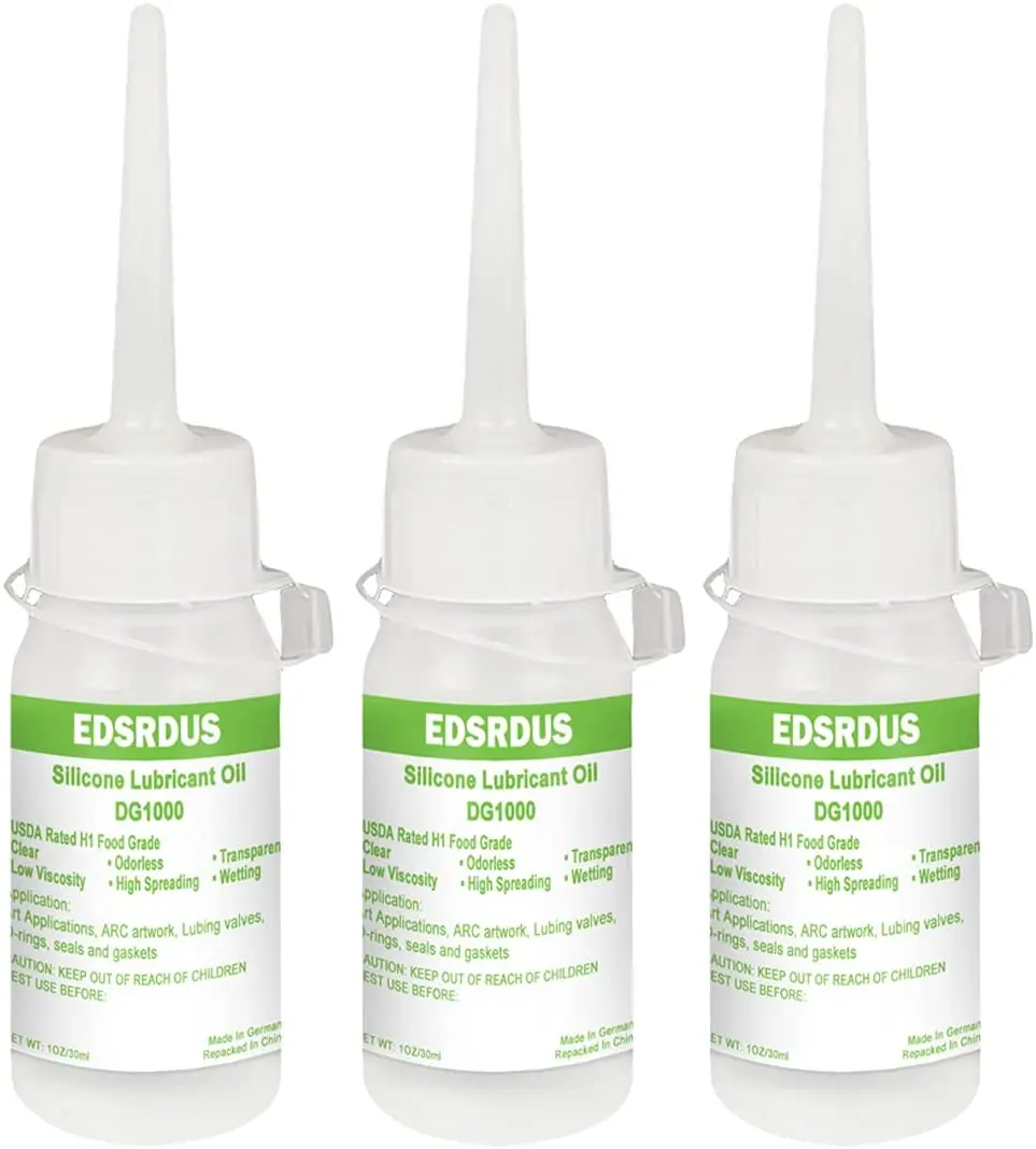 Edsrdus-óleo de Silicone Alimentar Fácil de Aplicar O-rings Multiusos Lubrificação Acrílico Acrílico Lubrificação 1000 Cps Viscosidade