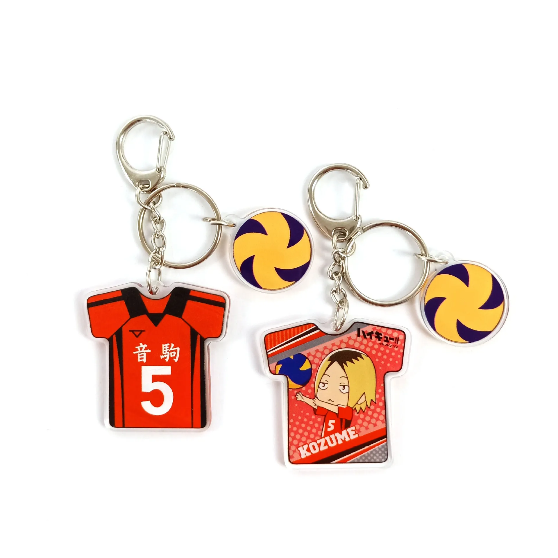 Chaveiro de Uniforme de Camisa Anime Haikyuu!! Pingente Hinata Shoyo Tobio Daichi Serra Amura Koushi Nishinoya Asflorida Shimizu Kiyoko 8 Brinquedos e hobbies