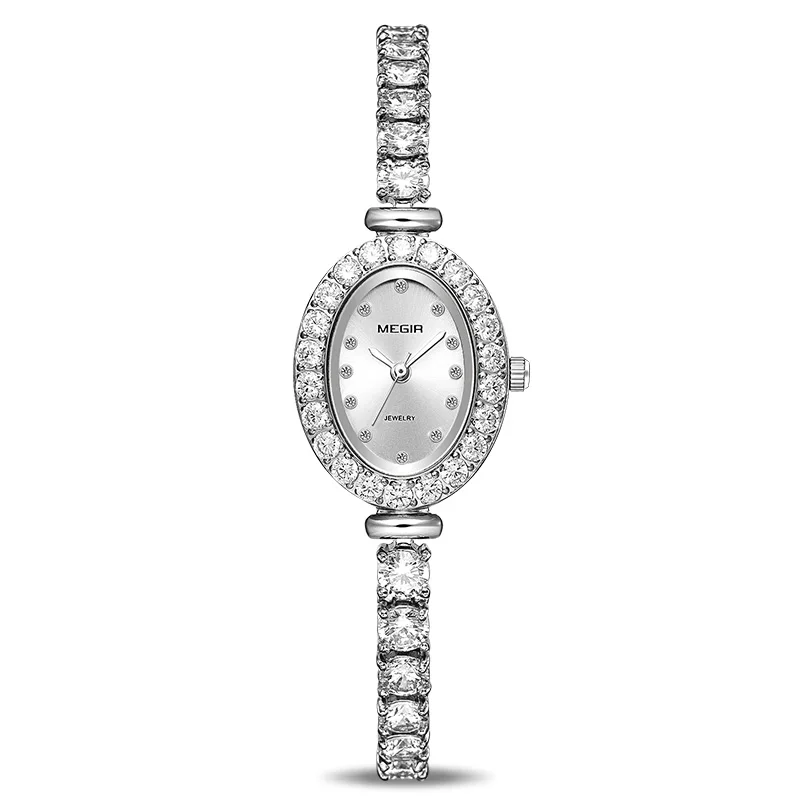 MEGIR Reloj Mujer 2020 Women Luxury Watch Rose Gold Diamond Woman Bracelet Watches Rhinestone Ladies Clock Hour Relogio Feminino 