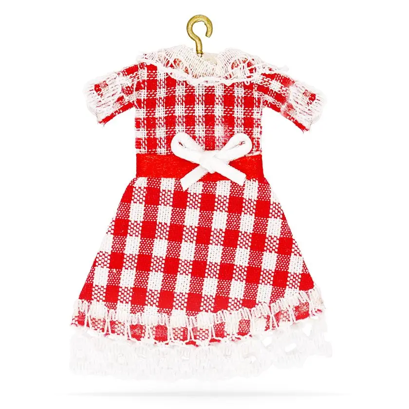 Odoria 1:12 Miniature Red Skirt with Hanger Clothes Living Room Bedroom Home Set Dollhouse Accessories Doll House Decoration | Игрушки и