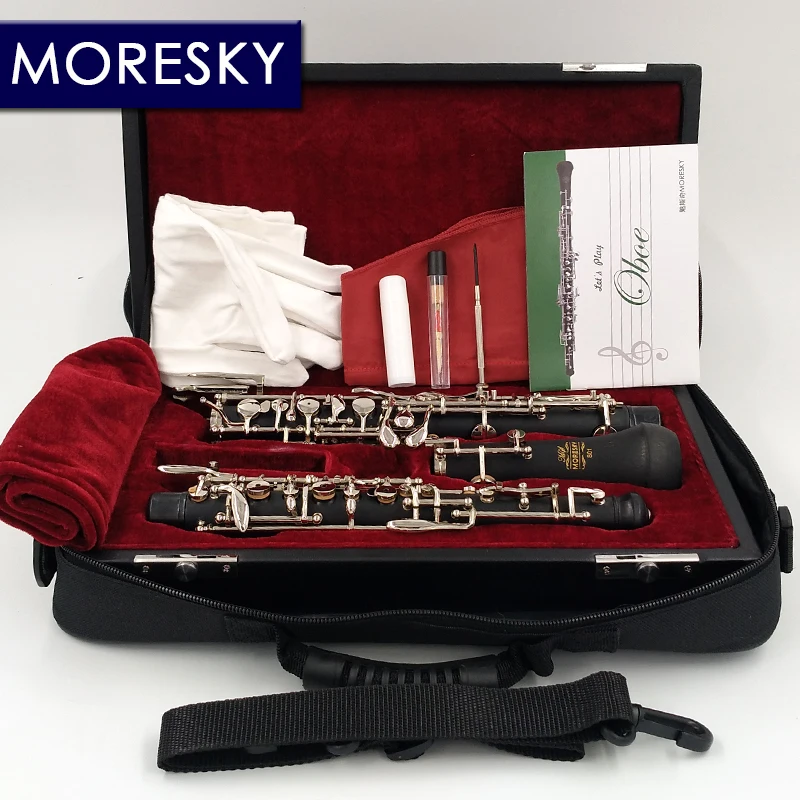 US $240.00 MORESKY Professional C Key Oboe Semiautomatic Style Cupronickel nickelplate MORESKY Oboe S01