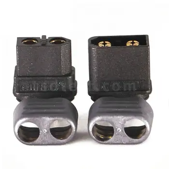 

10 Pairs/Lot Amass XT60H-F Connector Plug Gold Plated Plug Black Lipo with Caps E65D