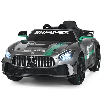 

12V Mercedes Benz AMG Licensed Kids Ride On Car with Remote Control Silver Grey