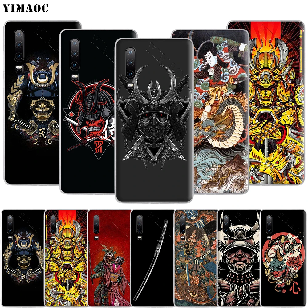 Чехол для телефона YIMAOC с японским Самураем Huawei P8 P9 P10 P20 P30 Lite Pro P Smart Z 2018 2019|Бамперы|