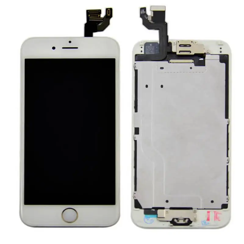 Genuine Touch Screen For IPhone 6/6s/plus Touch Screen Digitizer Sensor LCD Display Front Glass Lens With Front Camera+button - Цвет: For Ip6 G