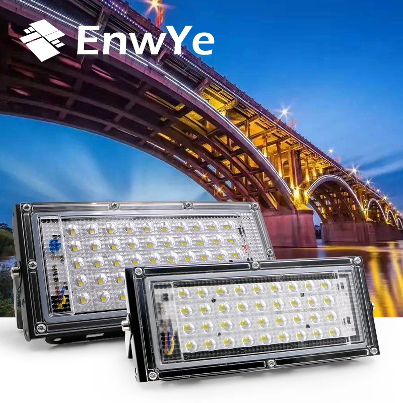 EnwYe 220V 240V светодиодный литой светильник Светодиодный точечный светильник, 40 Вт, 50 Вт, ручная сборка IP65 мощность водонепроницаемый ландшафтный светильник ing светодиодный уличный фонарь