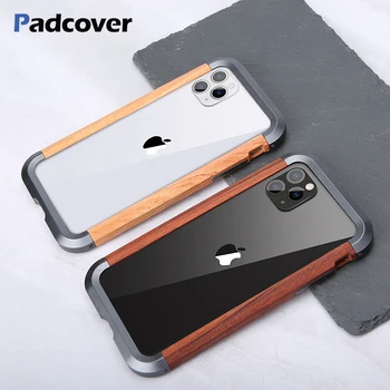 

PADCOVER Fragrant rosewood Metal Luxury Case for IPhone 11 11 pro 11 pro max Personality Shell Metal Bumper Cover for Iphone XR
