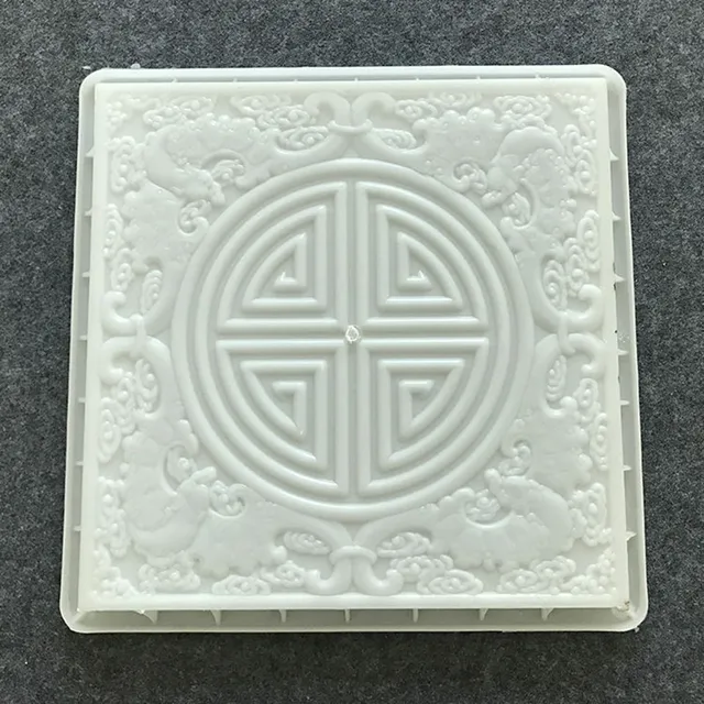 40 Cm /15.74In Slip Petever Penész Kínai 3D Geo Clragon Design Texture Square Strong Abs Beton Vastag Járda - Image 3