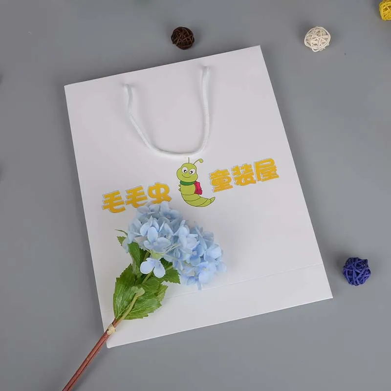 Wholesales 1000pcs/lot Custom Brand Name Paper Shopping Bags with Your Logo Durable Wedding Decoration For Store Gift Packaging