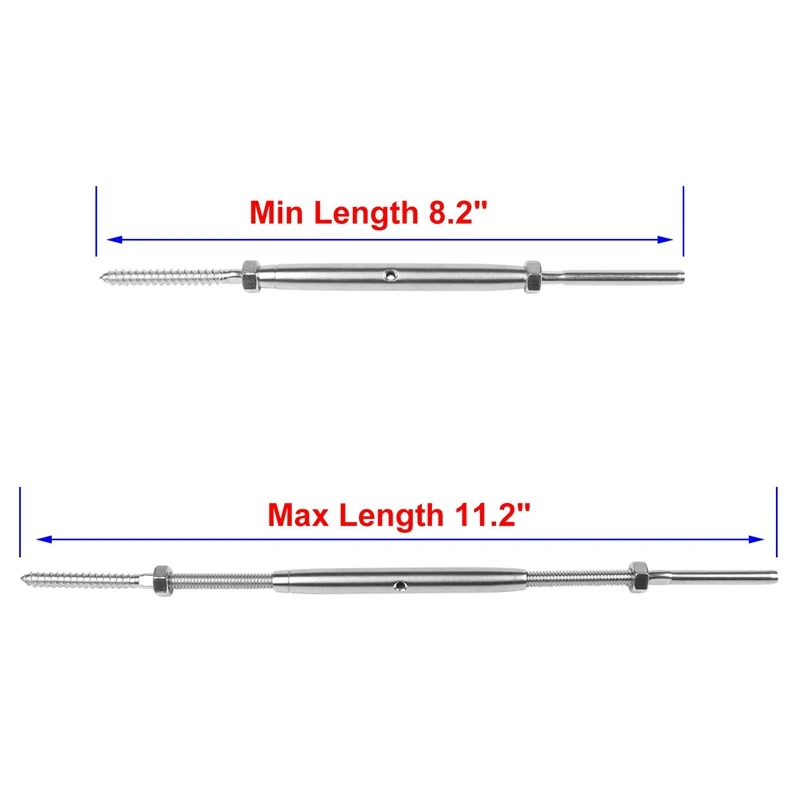 Горячая продажа Лаг винт Swage Turnbuckle для 1/8 дюймов трос троса нержавеющая сталь T316