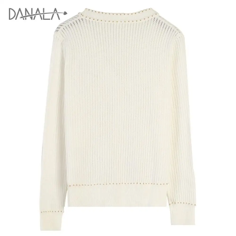 DANALA 2019 Autumn New Sweater Cardigan For Women Fashion V-neck Pocket Single-breasted Jacket DANALA 2019 Autumn New Sweater Cardigan For Women Fashion V-neck Pocket Single-breasted Jacket
