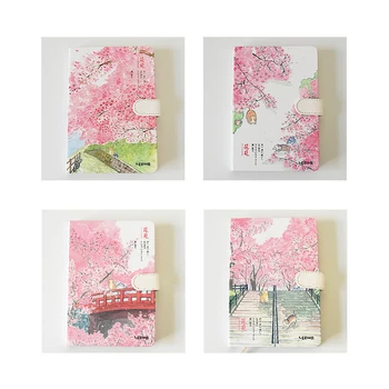 

1pc Girl's Cherry Blossom Agenda Notebook Paper Planner School Diary Note Book Calender Stationery Flower Notebook