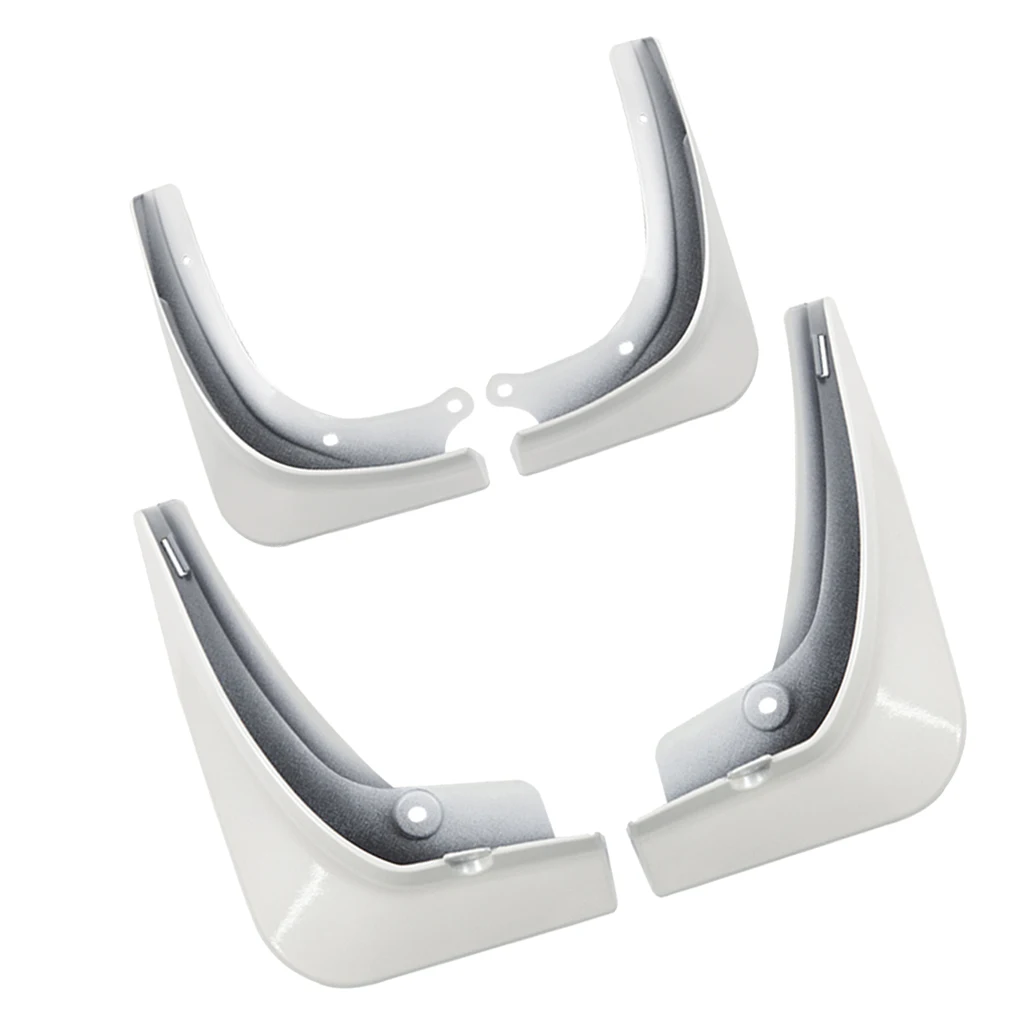 4pcs/Set White Car Splash Guards Mud Flaps MudGuards For Tesla Model 3 16-19