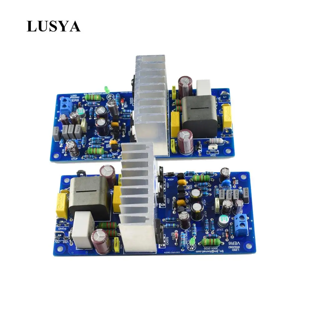 Lusya 2 шт. IRS2092S класс D цифровой аудио усилитель IRFB4227 250 Вт * 8 Ом стерео канальный