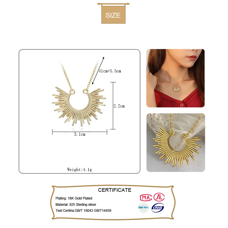 Золотое ожерелье Настоящее серебро 925 пробы ювелирное изделие короткое ожерелье с подвеской для женщин вечерние ювелирные изделия подарок DS1831