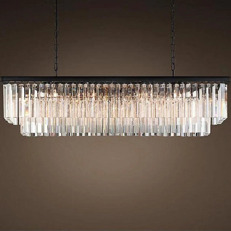 Vintage LED Chandeliers Lighting Modern Crystal Prism Chandelier Light lustre de cristal for Living Dining Room Restaurant Decor | Лампы и
