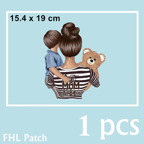 Baby Patches For Clothes Thermal Sticker On Clothing  Iron On Bear Patches T-shirt Fashion Women Heat Transfer S2-D100