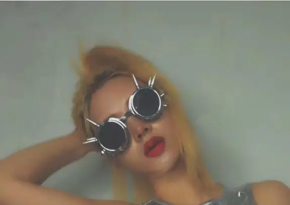 glasses Серебристые зеркала Светоотражающие блестки боди сексуальный выдалбливают серебристый комбинезон Бар ночной клуб для женщин DJ певец Джаз танцевальный костюм - Цвет: glasses