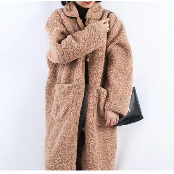 MUMUZI зимняя новинка из искусственной овечьей шерсти пальто с мехом свободное плотное хлопковое длинное стильное пальто женские парки из искусственной овчины теплая верхняя одежда