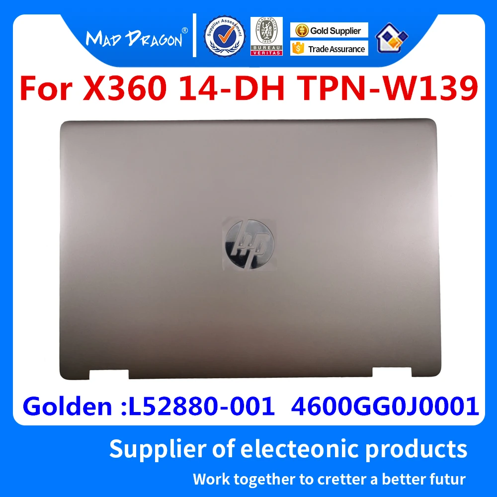 Ноутбук lcd задняя крышка задняя lcd верхняя крышка чехол для Hp X360 14-DH 14-dh003TU TPN-W139 Золотой L52880-001 4600GG0J0001