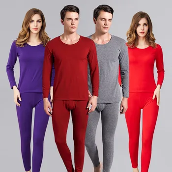 

New 2020 men's and women's autumn clothes and trousers set cotton thermal underwear set elasticity