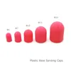 50Pcs Plastic Sanding Caps Nail Drill Accessories Pedicure Care Polishing Sand Block Foot Cuticle Remove Tool With Rubber Grip 2