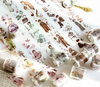 

Cool Vintage Fashion The Great Writers Japanese Style Washi Tapes Set 6 Designs Mixed Free Shipping