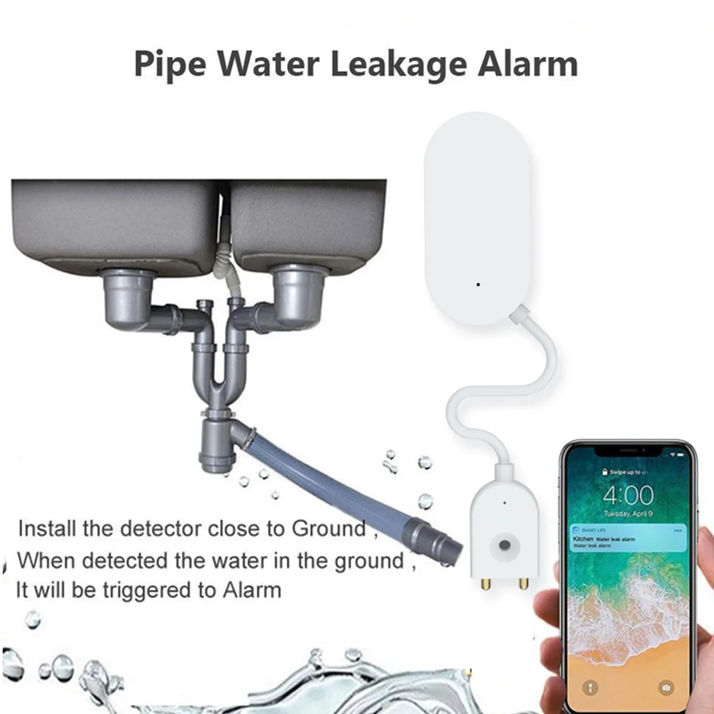 Tuya Zigbee Leak Sensor Water Leakage Detector Leakage Sensor Water Sensor Prevent Water Leakage For Smart Home var SmartLife