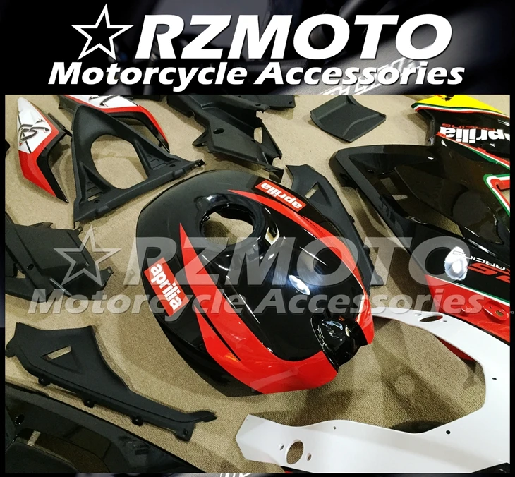 Инъекций ABS Полный обтекатели Наборы подходит для Aprilia RS125 2006 2007 2008 2009 2010 2011 06 07 08 09 10 11 Боди Комплект красного и черного цвета