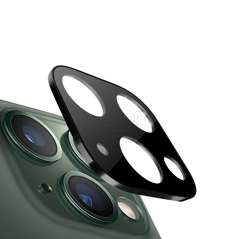Чехол с металлическим кольцом, Защитное стекло для объектива для iPhone 11, крышка для камеры, Накладка для iPhone 11 Pro/Max, Защитная пленка для задней линзы