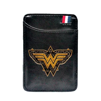 

Fashion Steampunk Gear Wonder Woman Card Holder Personality Men Women Short Purse Gifts