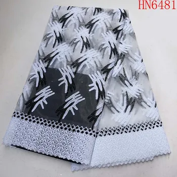 

New Design Nigerian Tulle Lace Fabric With Stones Embroidery High Quality African Milk silk French Lace Fabric For Wedding Dress