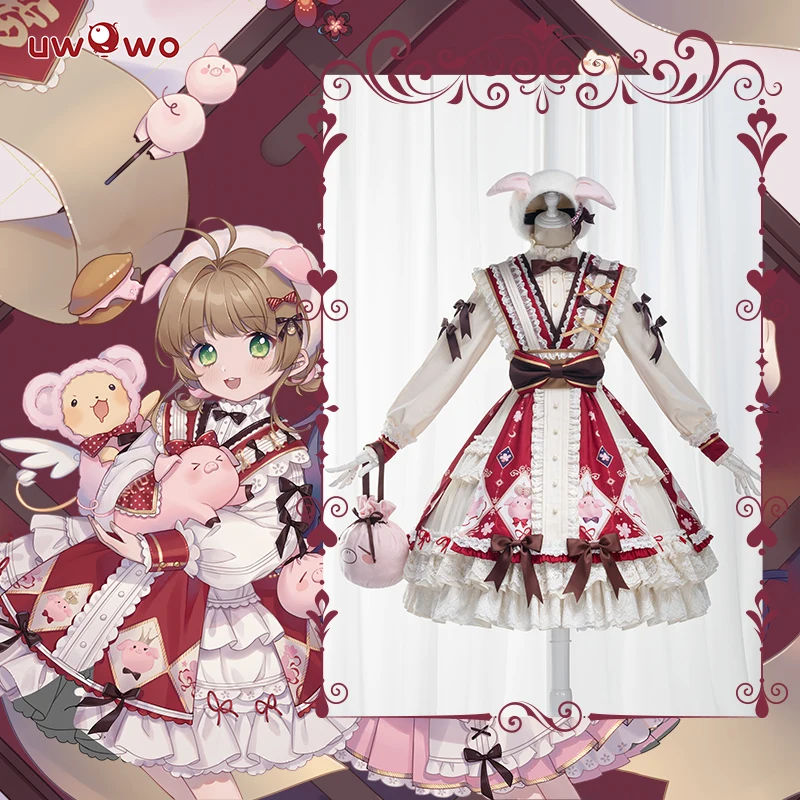 Lucky Bag 3 Аниме Sakura Card Captor Fanart Ver. Лолита Kinomoto Pig Doujin косплей костюм для девочек Kawaii